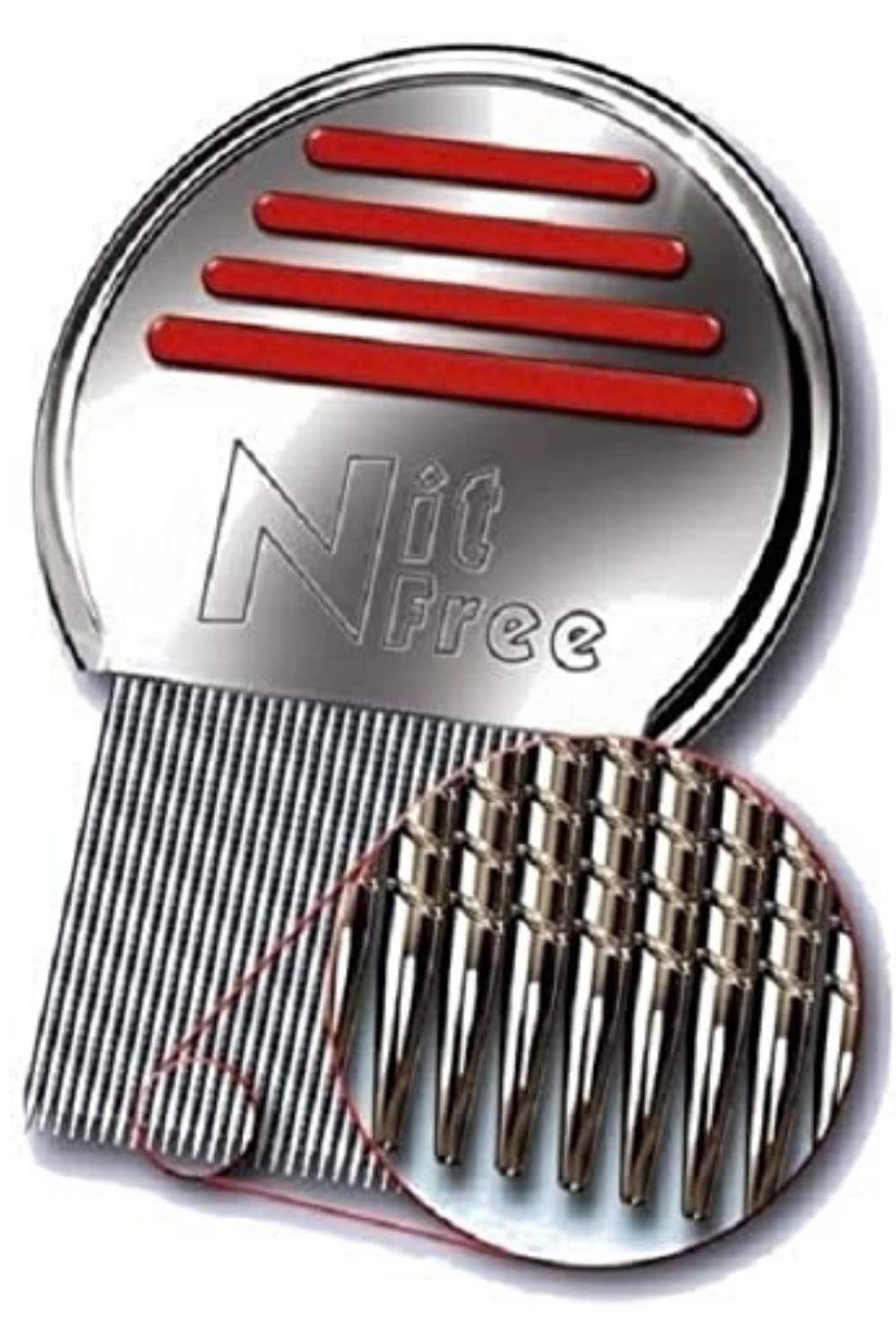 Nit Free Terminator Lice Comb - Professional Stainless Steel Comb for Effective Head Lice Treatment (Color May Vary) (Pack of 1)