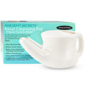ANCIENT SECRETS Neti Pot Sinus Rinse - Nasal Cleansing Pot, Nasal Irrigation, Dishwasher-Safe, Ergonomic, No-Leak Ceramic Neti P