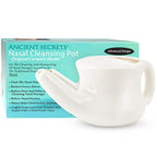 ANCIENT SECRETS Neti Pot Sinus Rinse - Nasal Cleansing Pot, Nasal Irrigation, Dishwasher-Safe, Ergonomic, No-Leak Ceramic Neti P