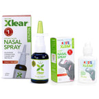 Xlear Nasal Spray and Kids Nasal Spray Bundle with Xylitol, Saline, Purified Water and Grapefruit Seed Extract, for Optimal Heal