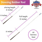 Expandable Dowsing Rod Bobber Tensor Aura Chakra Meter for Divining Water, Earth Energy, EMF, Gold Mining, Underground Buried It