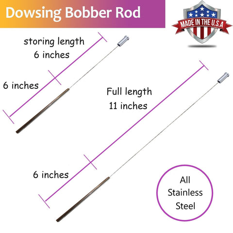 Expandable Dowsing Rod Bobber Tensor Aura Chakra Meter for Divining Water, Earth Energy, EMF, Gold Mining, Underground Buried It