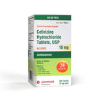 Glenmark Therapeutics 24-Hour Allergy Medicine, Cetirizine HCl USP, Antihistamine for Pollen, Hay Fever, Dry, Itchy Eyes, Allerg