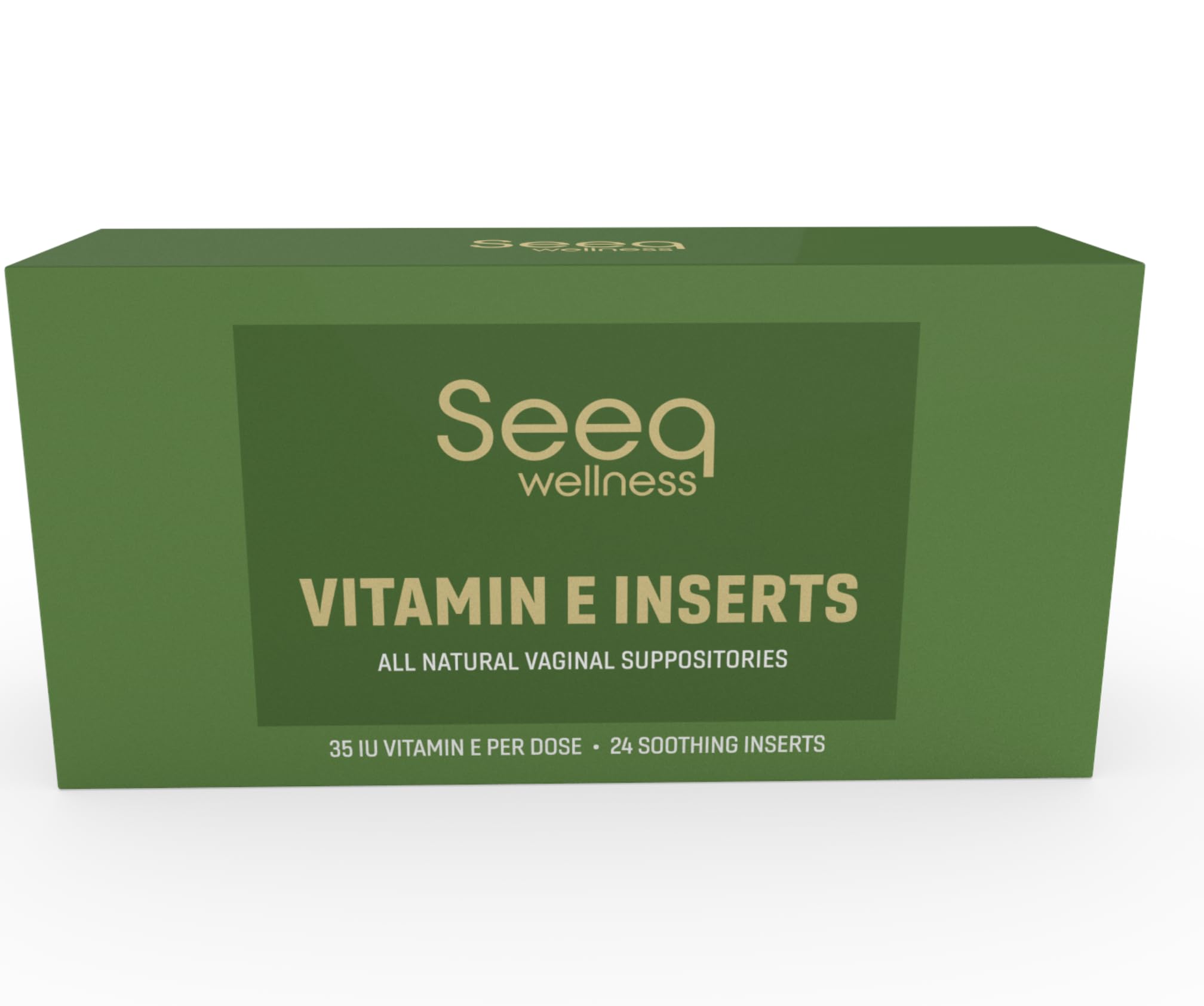 Seeq Wellness Vitamin E Suppositories - Vaginal Dryness and Iritation Relief - Menopause Support - All Natural Feminine Care - 3