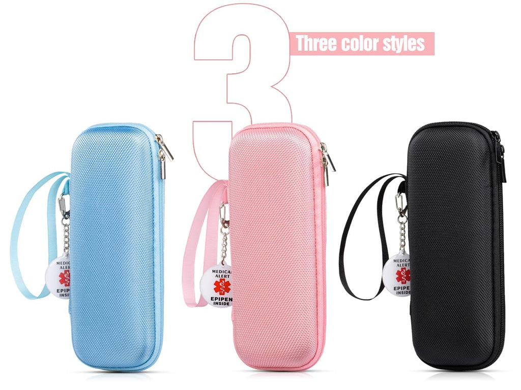 EpiPen Medical Carrying Case, Epi Pens Carrying Case for Travel, Medication Organizer Bag, Fits 2 EpiPens, Asthma Inhaler, Aller