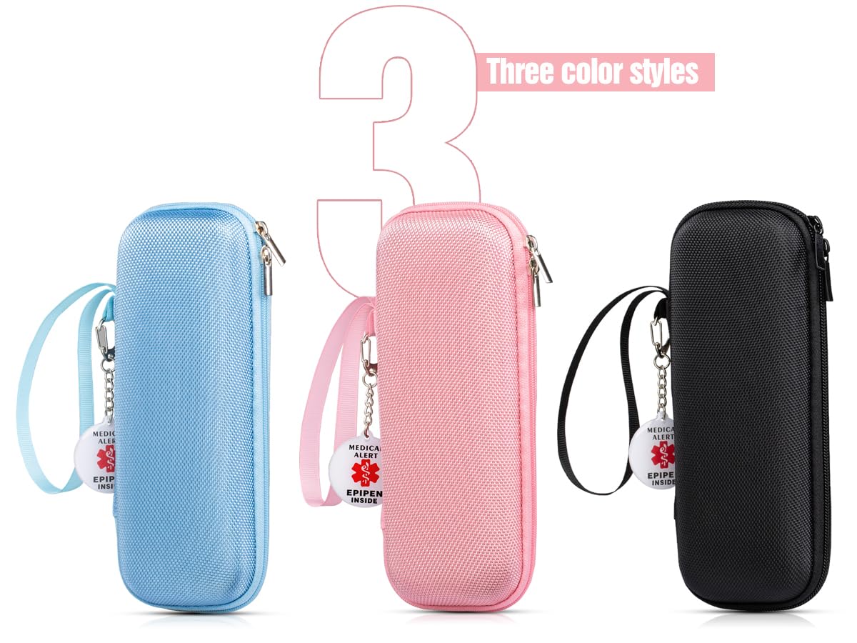 EpiPen Medical Carrying Case, Epi Pens Carrying Case for Travel, Medication Organizer Bag, Fits 2 EpiPens, Asthma Inhaler, Aller