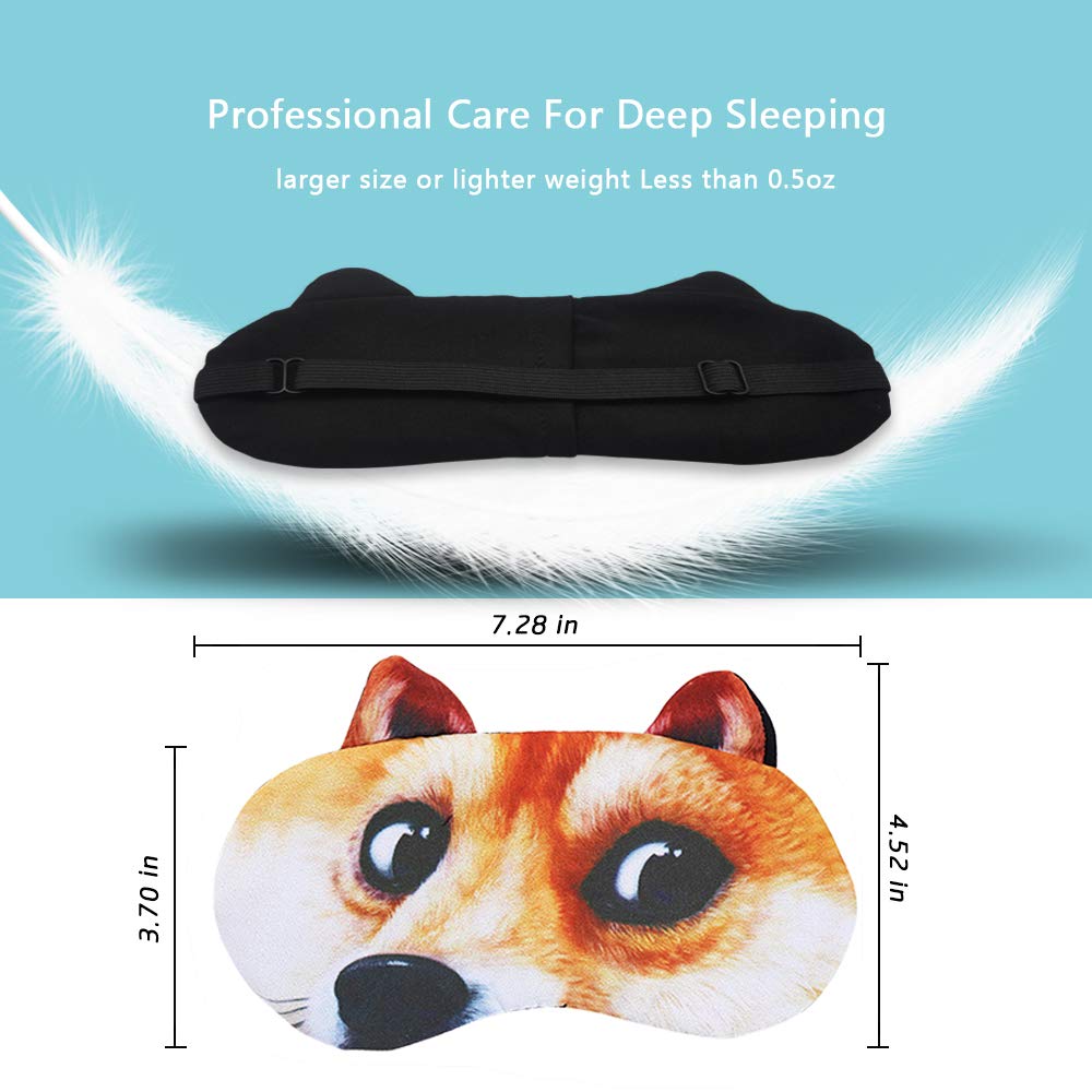 Tphon Sleep Mask for Adult Kids Boys Girls Funny Blindfolds Soft Cute Animal Sleeping Masks with Adjustable Strap for Travel Nap