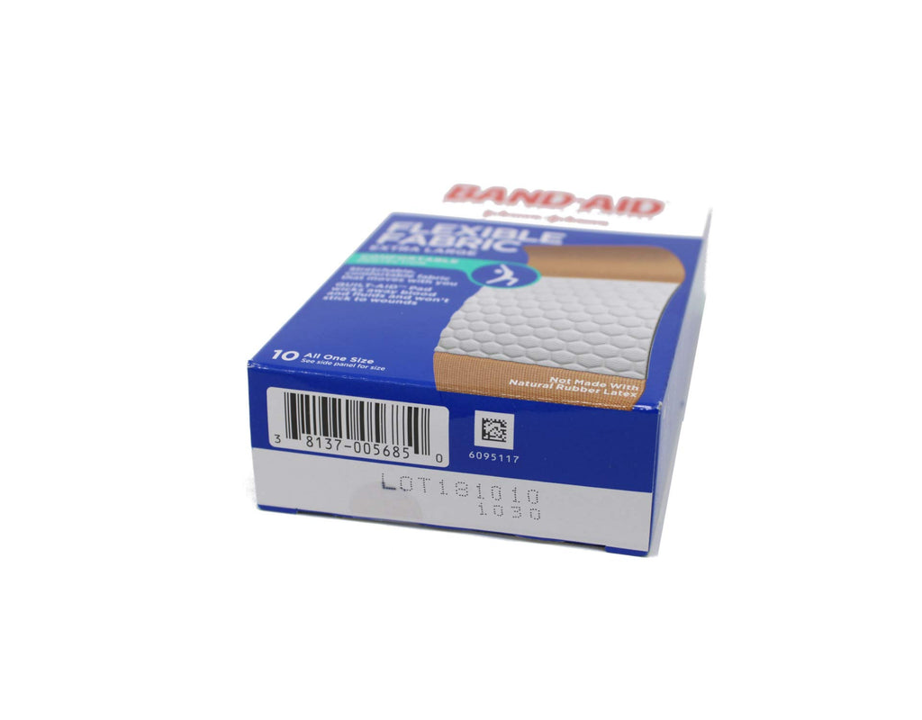 BAND-AID Flexible Fabric Bandages, Extra Large 10 ea (Pack of 6)