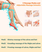 LINGTENG Leg Air Compression Massager for Foot Heat, Air Compression Calf Massage and Thigh Massage, Handheld Controller 3 Inten