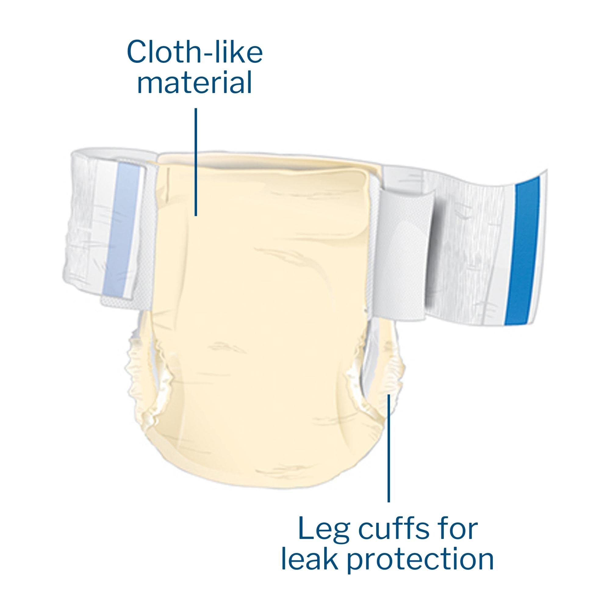 McKesson Ultra Plus Stretch Briefs, [80 Count], L/XL, 48-66 in. Incontinence Adult Diapers, Heavy Absorbency, Unisex, Disposable