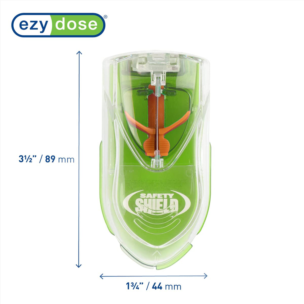Ezy Dose Pill Cutter with Safety Shield, Safely Cut Pills and Vitamins, Pill Splitter, Retractable Blade Guard, Green