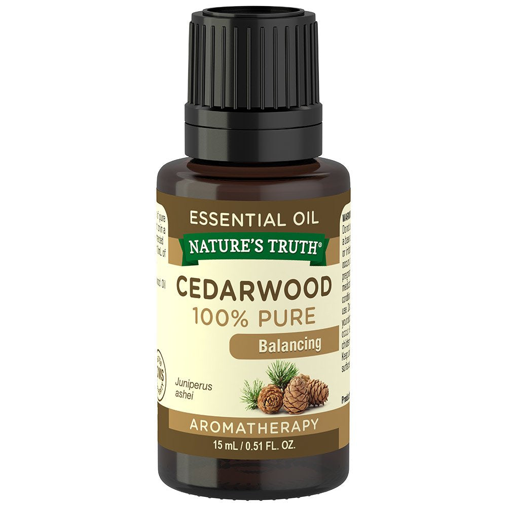Natures Truth Vitamins Essential Oil, Cedarwood, 0.51 Fl Oz