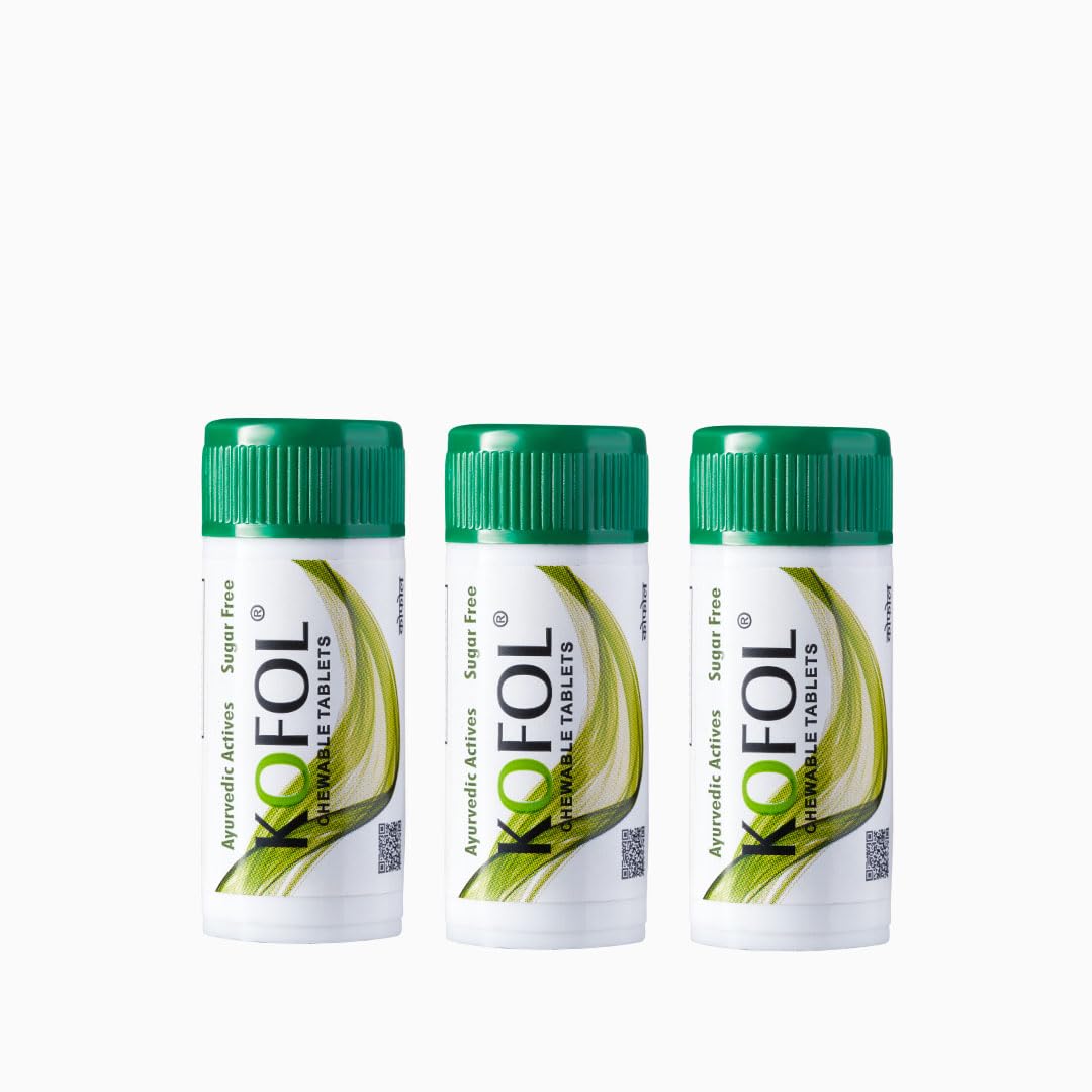 Kofol Chewable Tablets | Instant Ayurvedic Relief For Sore Throat & Dry Cough | SugarFree, Easy To Carry, Quick & Effective Thr