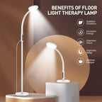 FBBJFF Light Therapy Lamp 11000 Lux, LED UV-Free Sunlight Lamp,Full Spectrum Happy Therapy Lamp with 10 Adjustable Brightness Le