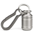 TISUR Portable Pill Cases, Metal Titanium Pill Holder Pocket Pill Box Keychain Waterproof Pill Bottle Medicine Organizer Case Co