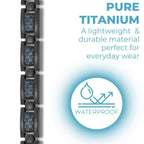 Willis Judd Mens Blue Carbon Fiber Titanium Magnetic Bracelet Adjustable