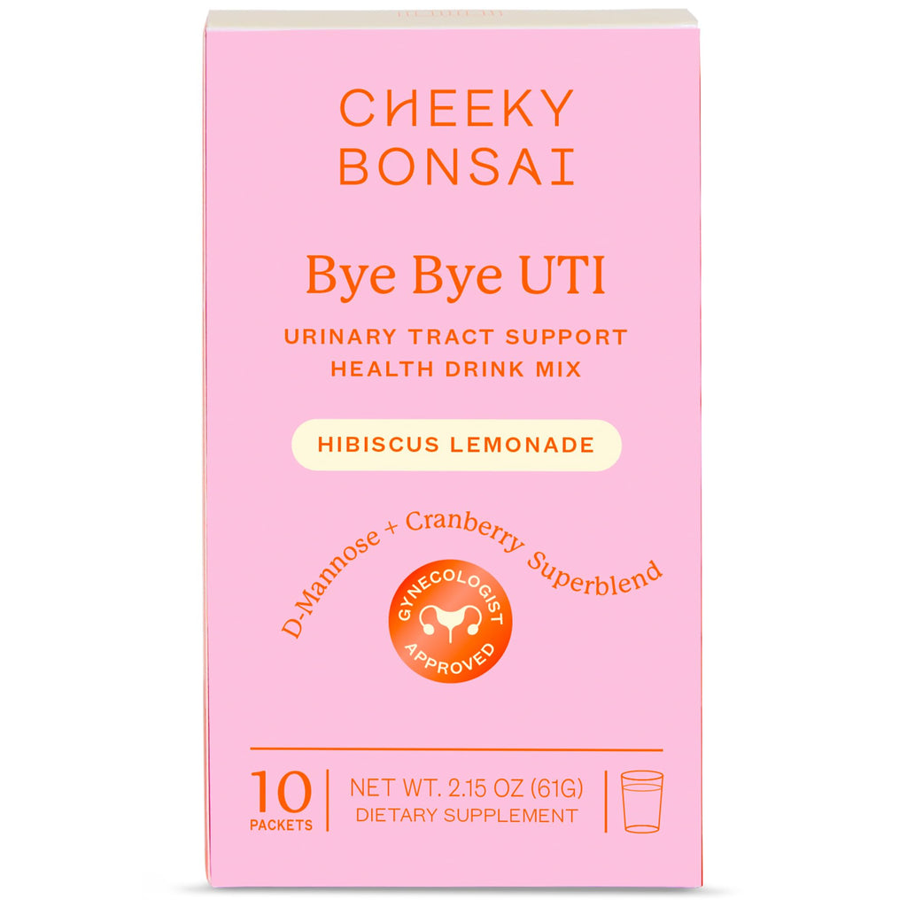 Cheeky Bonsai Bye Bye UTI: Fast Acting UTI Relief Drink Mix with D-Mannose and Cranberry Extract, Urinary Tract Support Health, 