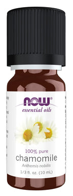 NOW Essential Oils, Chamomile Oil, Delightful Aromatherapy Scent, Steam Distilled, 100% Pure, Vegan, Child Resistant Cap, 10-ml