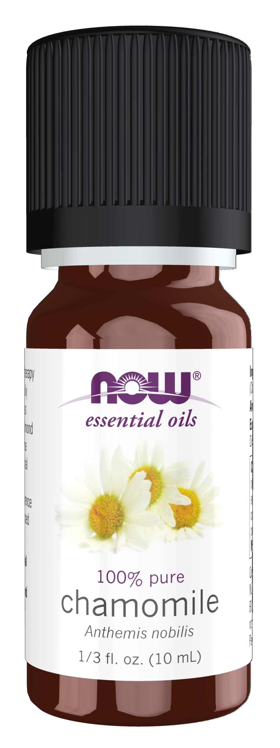 NOW Essential Oils, Chamomile Oil, Delightful Aromatherapy Scent, Steam Distilled, 100% Pure, Vegan, Child Resistant Cap, 10-ml