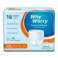 WhyWorry Incontinence Underwear for Women and Men, Disposable Adult Pull Ups with Overnight Absorbency, Leakproof, Unisex, XXLar