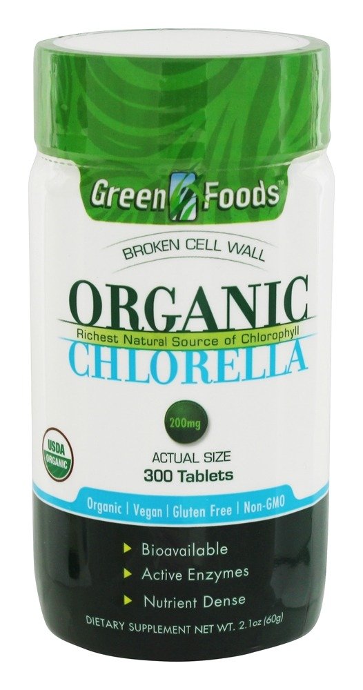 GREEN FOODS CHLORELLA,OG1,200MG, 300 TAB