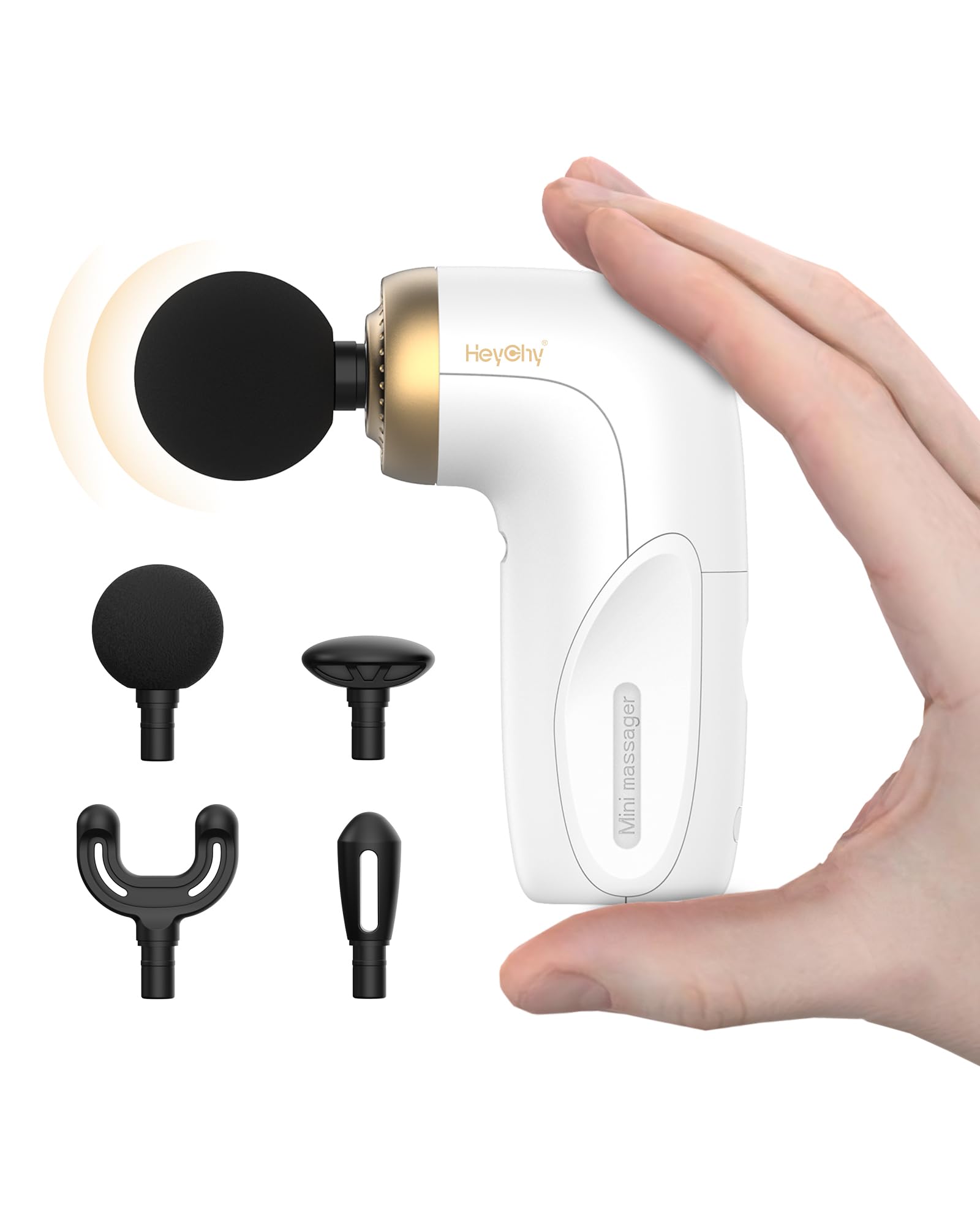 HEYCHY A1 Super Mini Massage Gun, Percussion Deep Tissues Muscle Massager, Compact Sports Travel Massage Gun, Portable Handheld 
