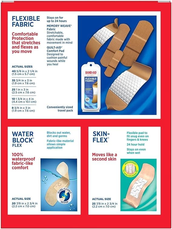 Generic Band-A.i.d Brand Adhesive Bandages Variety Pack (163 ct.), White