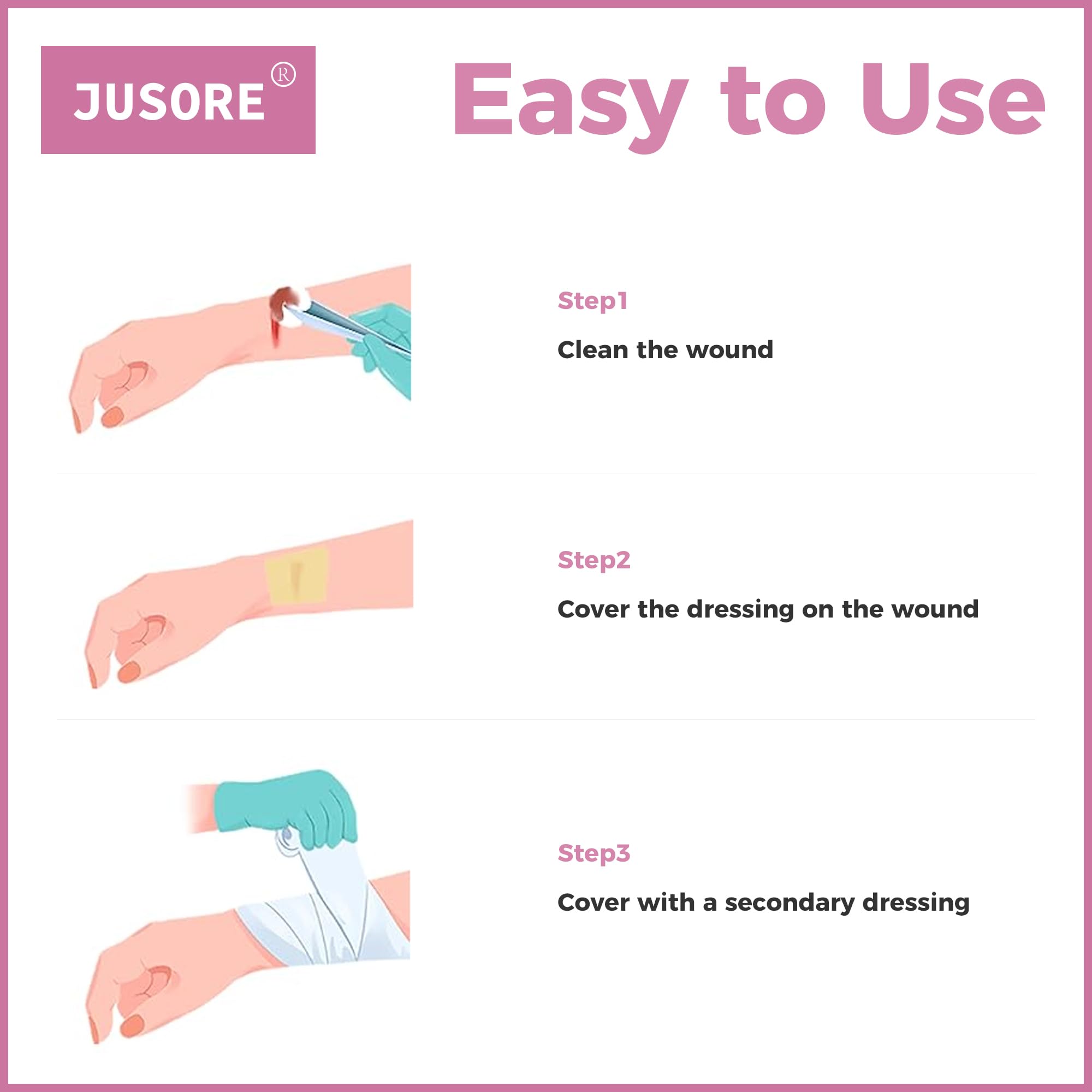 JUSORE Xeroform Petrolatum Dressing Gauze 5x9 - 25 Individual Pack, Non Stick Gauze Pads, Soft Mesh Xeroform Would Dressing for