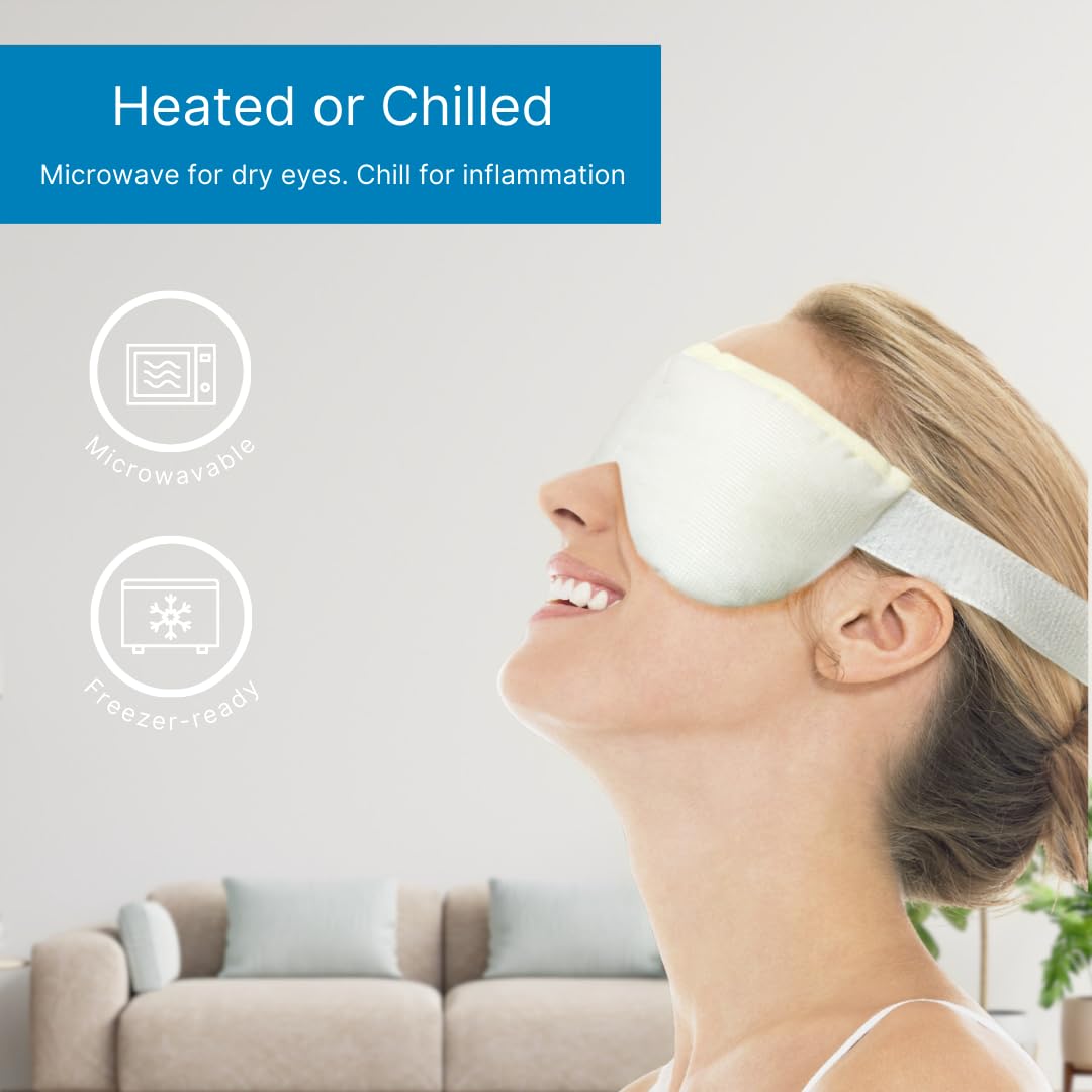 NatraCure Steam Heated Eye Mask - Warm Compress for Eyes, Microwavable Eye Mask for Dry Eyes, Stye Eye Treatment, Dry Eye Mask,