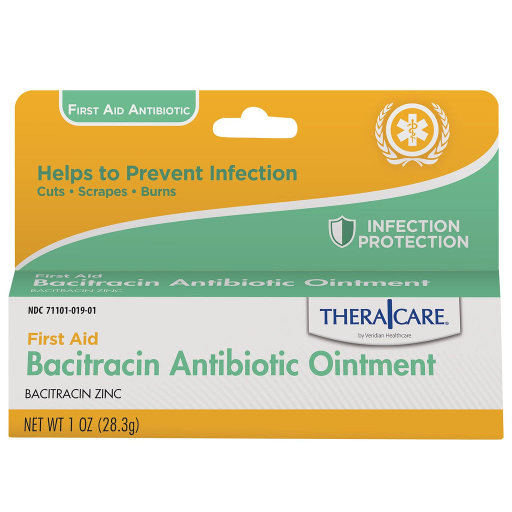 Thera|Care Bacitracin Antibiotic Ointment | First Aid | Infection Prevention and Protection | 1.0 oz | Topical Wound Care for Mi