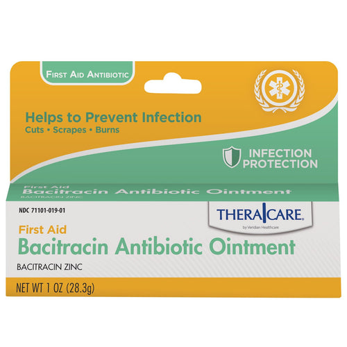 Thera|Care Bacitracin Antibiotic Ointment | First Aid | Infection Prevention and Protection | 1.0 oz | Topical Wound Care for Mi