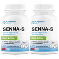 Puregen Labs Senna-S Natural Vegetable Laxative Plus Stool Softener Dual Action - Total 500 Tablets Senna Plus | Gentle Dependab