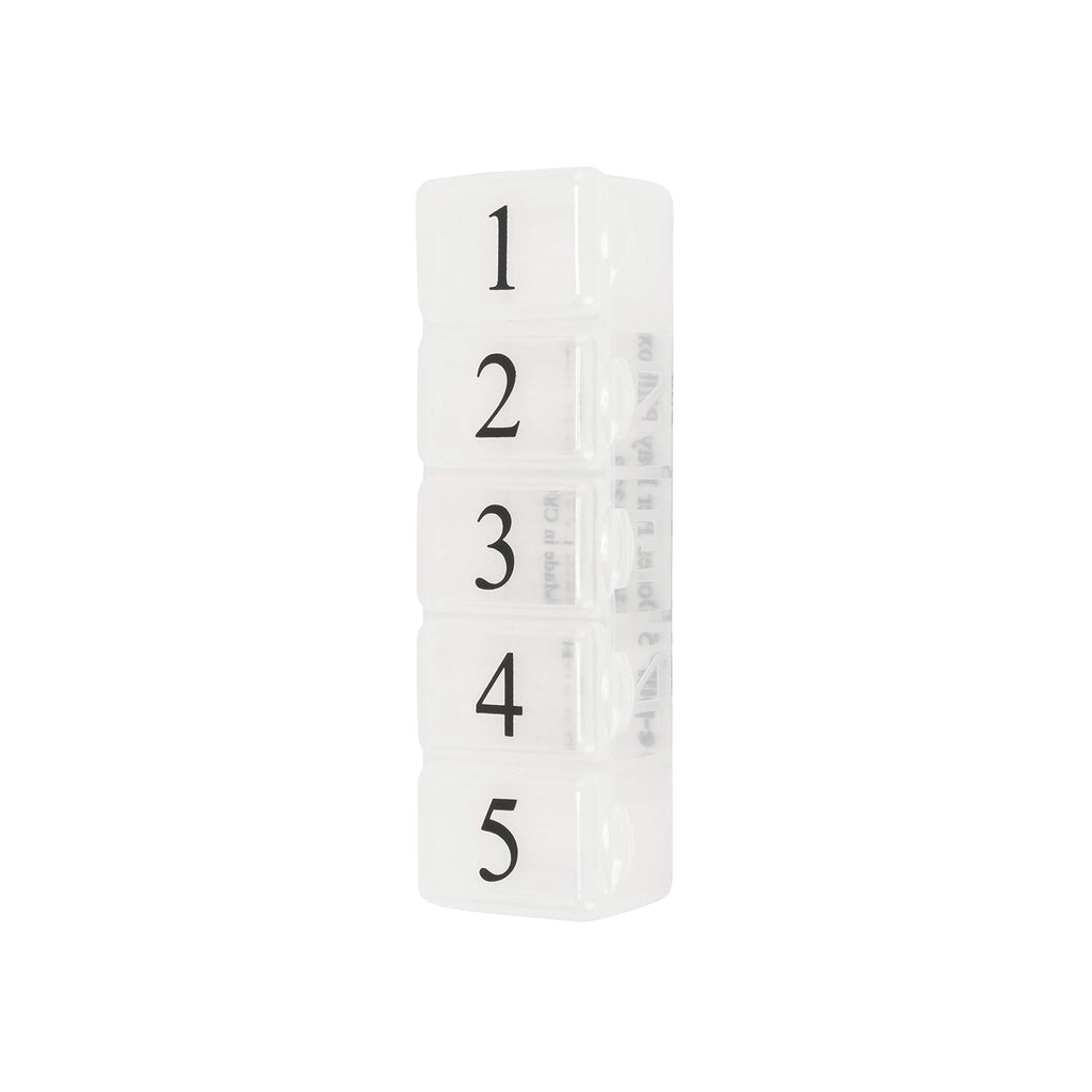 e-Pill 5 Times A Day Pill Organizer, Vitamin and Medicine Pill Box - Clear