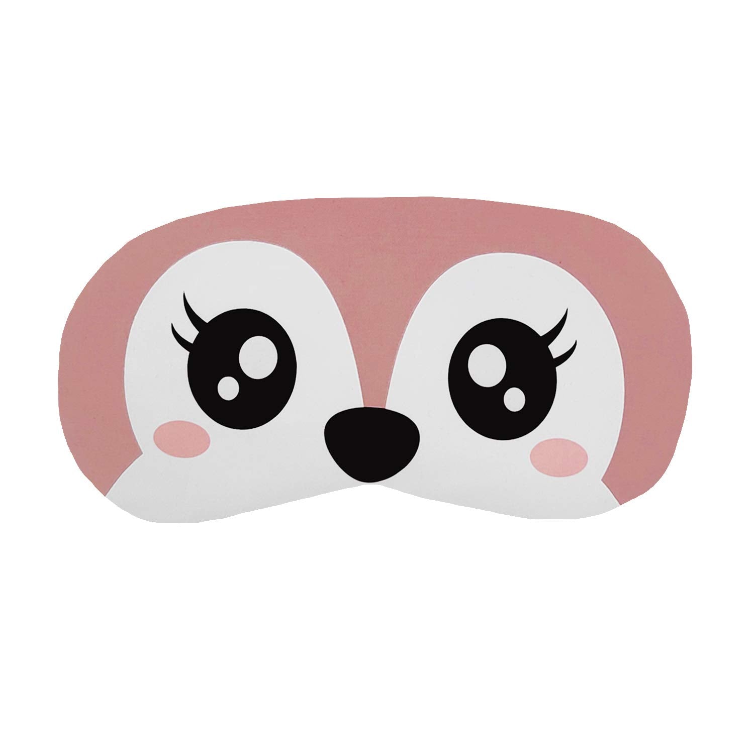 Jenna Polyester Cute Sleeping Eye Shade Mask Cover For Insomnia, Meditation, Puffy Eyes And Dark Circles Puppyeyes Pink