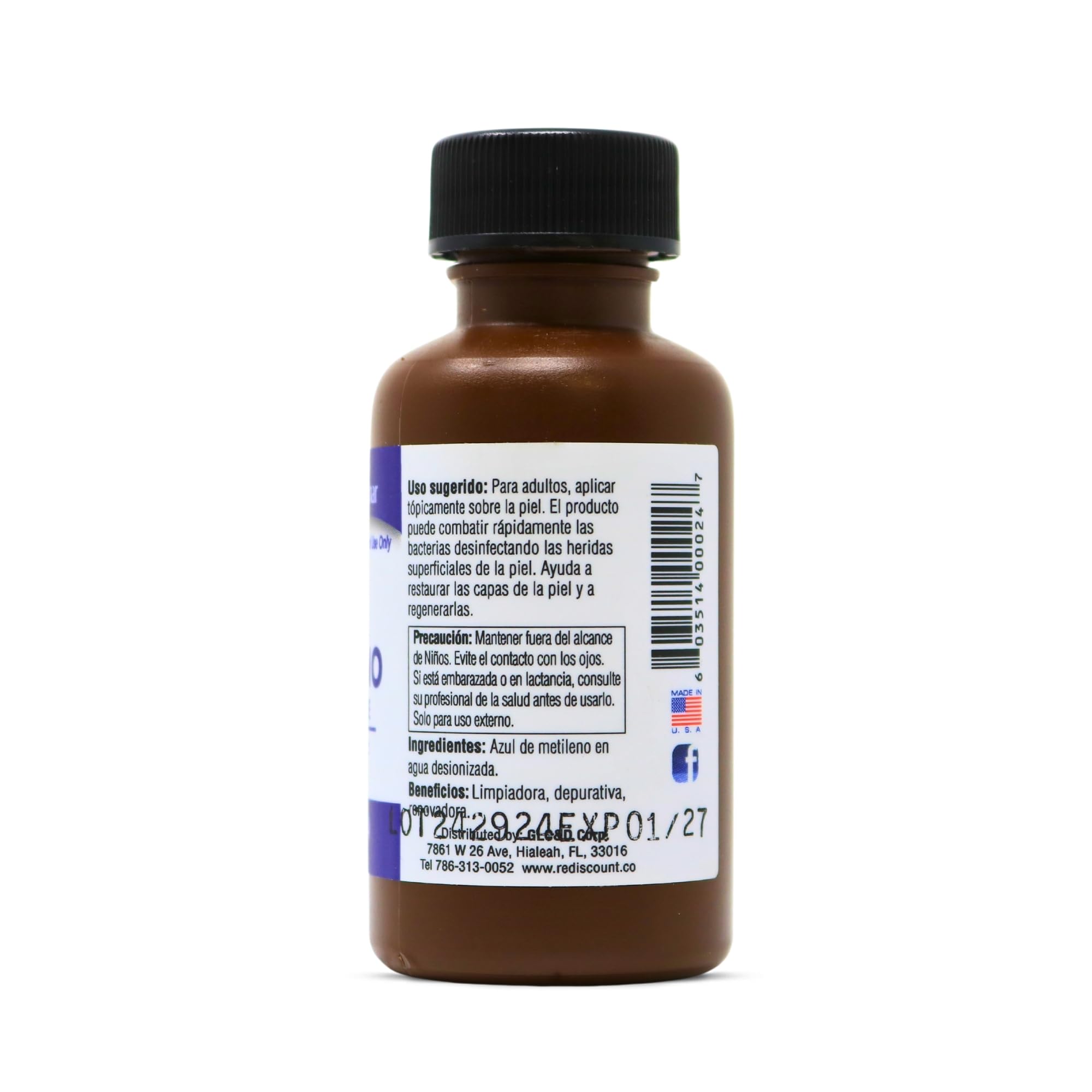 Arymar Methylene Blue Antiseptic Solution 1 oz, Topical Antiseptic for Minor Cuts and Scrapes Pack of 2