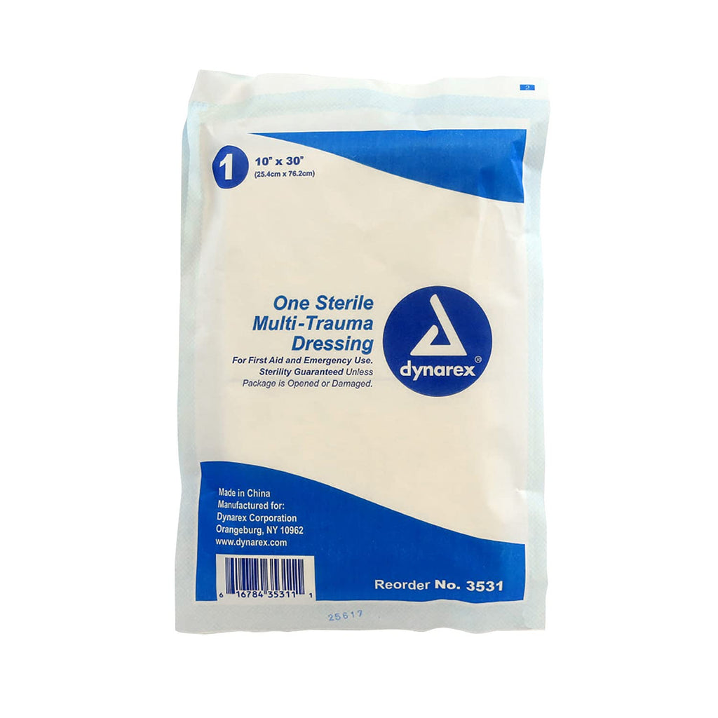 Medique 66901 Medi-First Multi-Trauma Dressing, 10-Inch X 30-Inch 1-Dressing, White