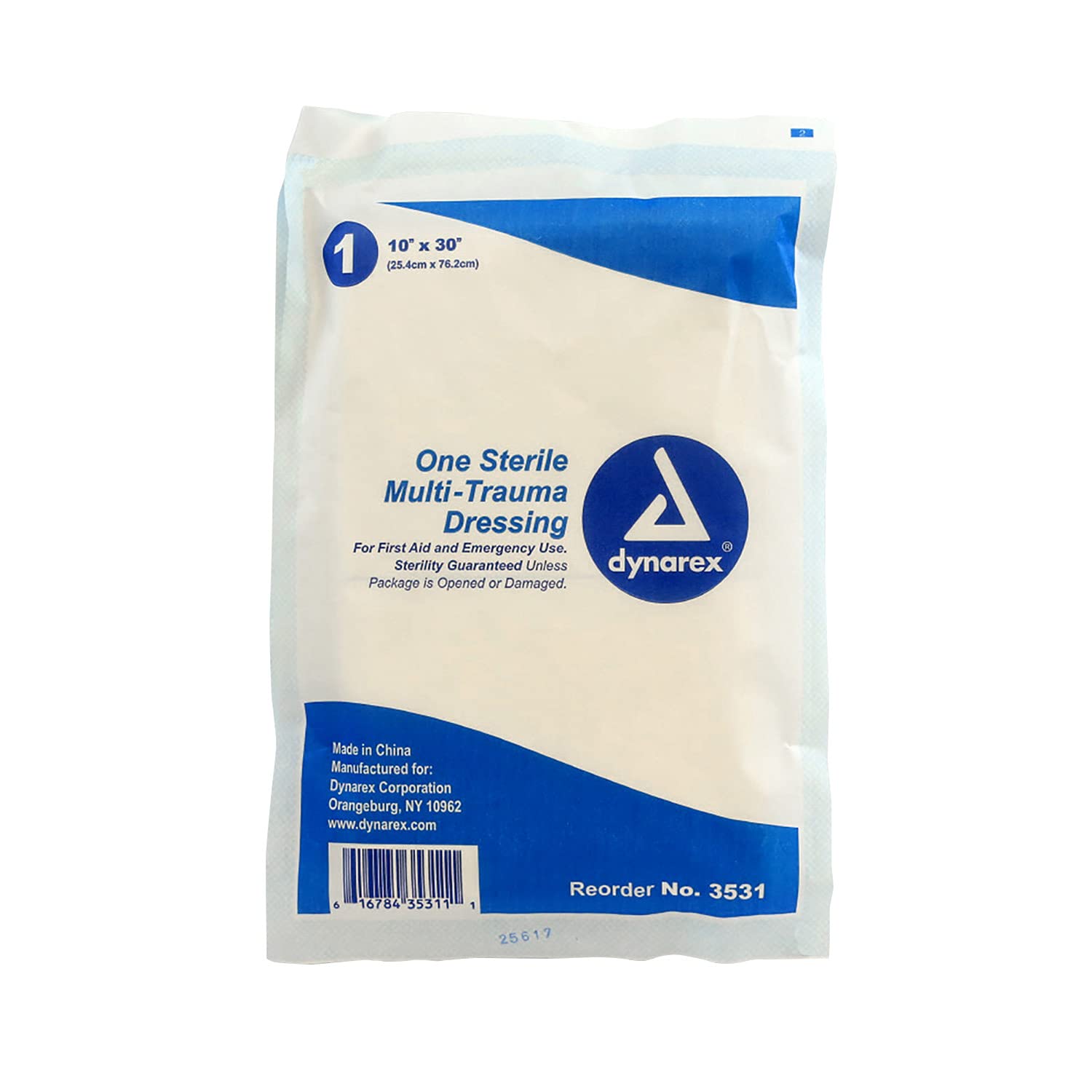 Medique 66901 Medi-First Multi-Trauma Dressing, 10-Inch X 30-Inch 1-Dressing, White