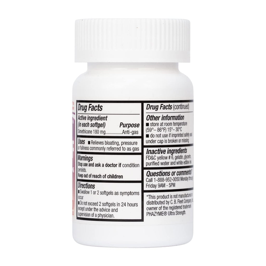 HealthA2Z Gas Relief Simethicone | 180 MG | Relieves from Stomach Discomfort and Gas | Anti Flatulence | Relieves Gas Fast (120