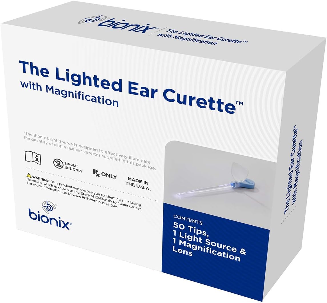 Bionix - Lighted Ear Curette Variety Pack, Earwax Removal Kit, Helps Remove Wax Buildup, Safe Earwax Removal, Convenient & Easy-