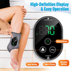 Ankle Massager,3-in-1 Wearable Hot & Vibration Massager for Feet, Ankles, and Arms | Reusable Heating Pad Brace for Home Recover