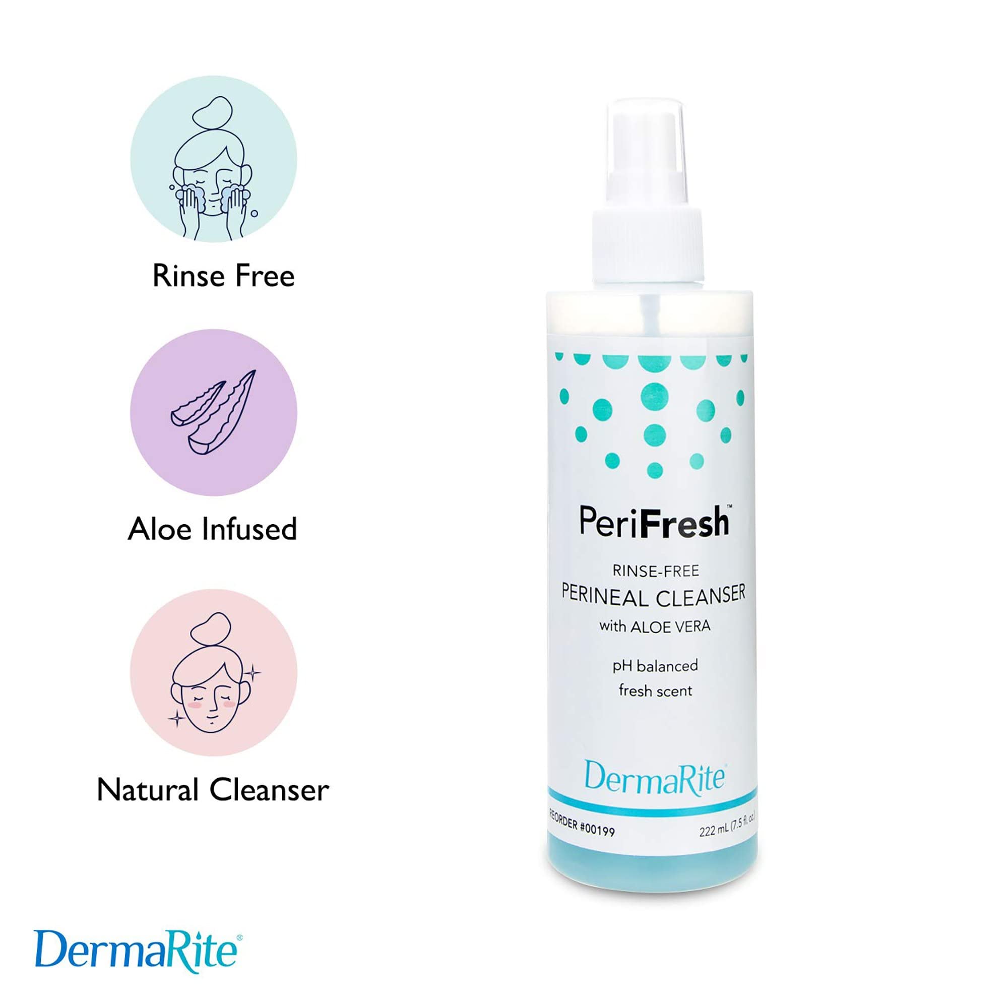 PeriFresh Rinse-Free Perineal Wash 7.5 oz. Pump Bottle Scented Liquid 00199 1 Ct