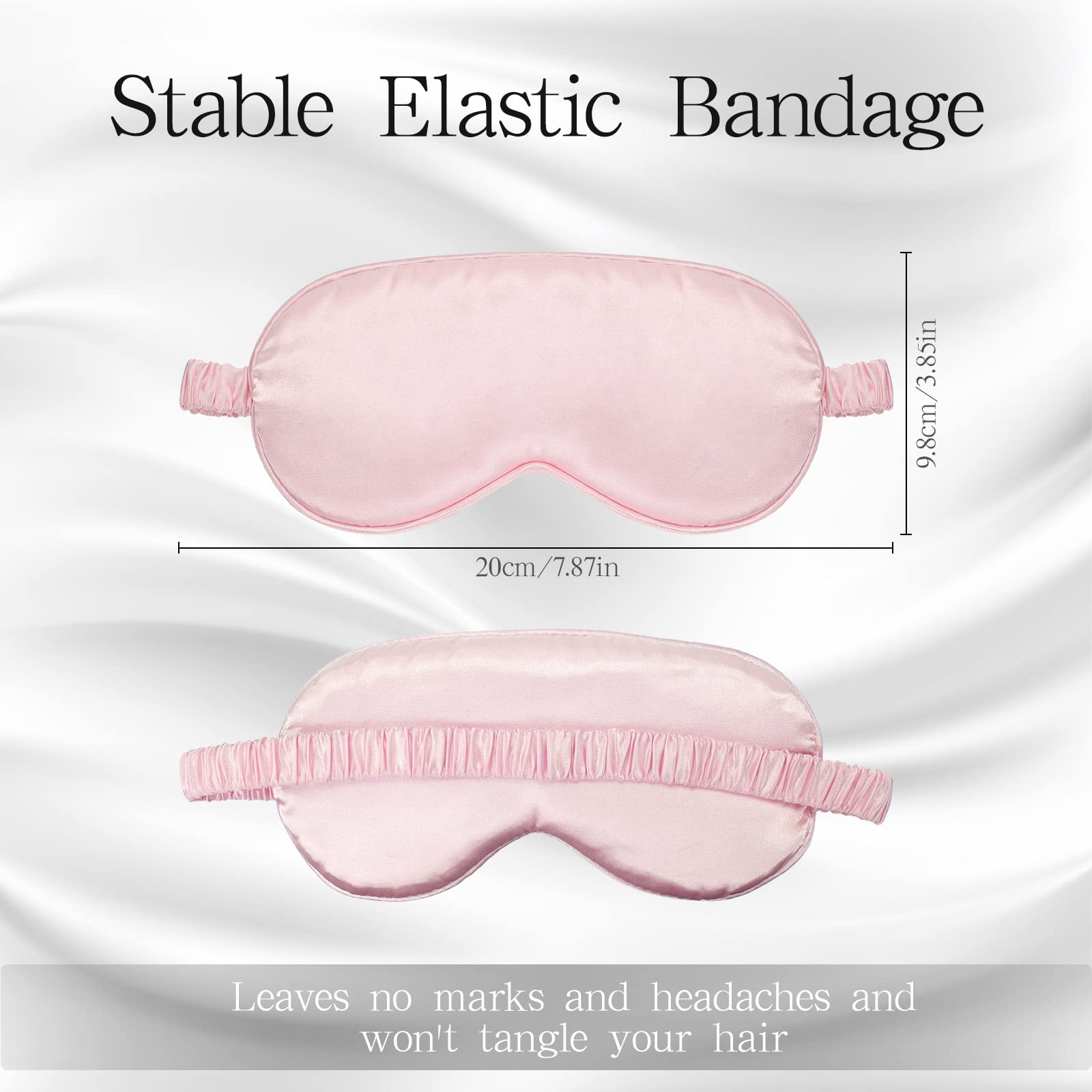 Coume Silk Sleep Mask Eye Coverings for Sleeping Smooth Soft Eye Covers Mask with Elastic Strap for Sleeping Blocking Lights Tra