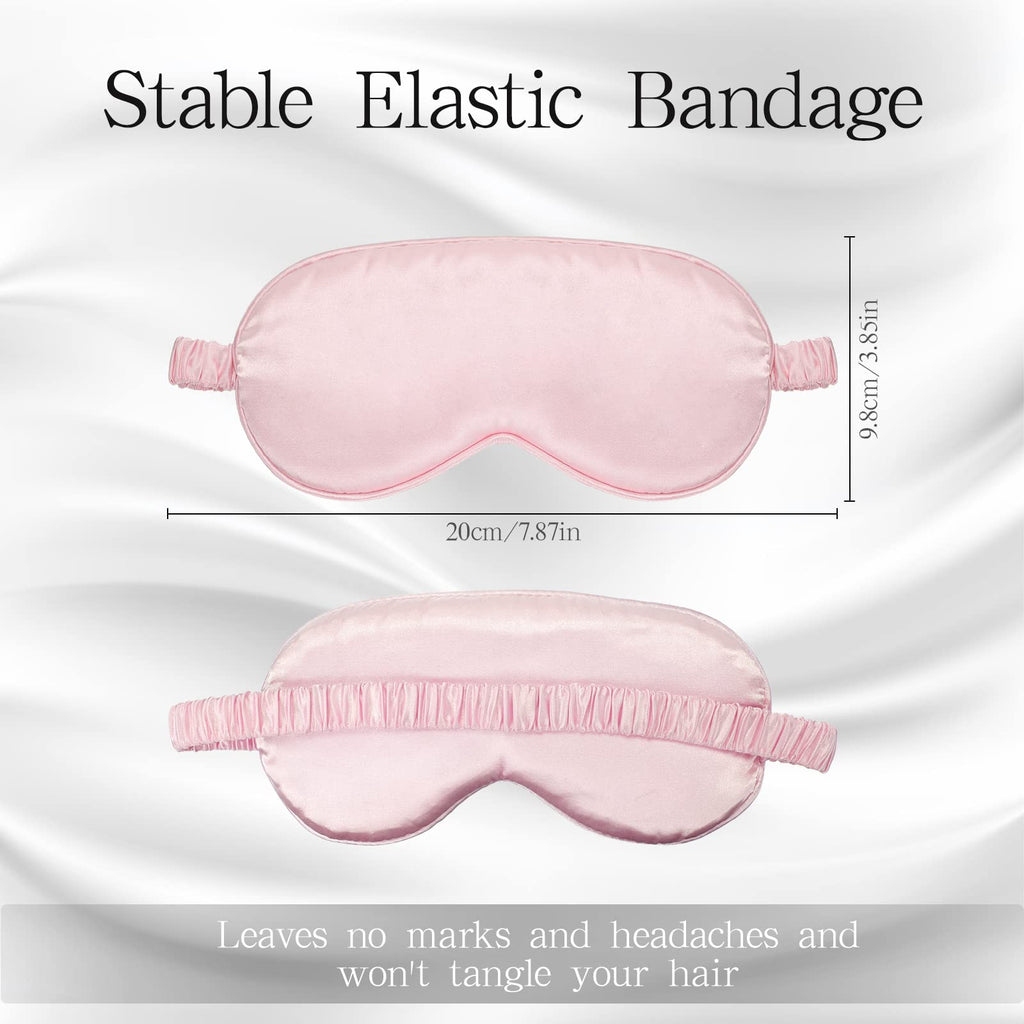 Coume Silk Sleep Mask Eye Coverings for Sleeping Smooth Soft Eye Covers Mask with Elastic Strap for Sleeping Blocking Lights Tra