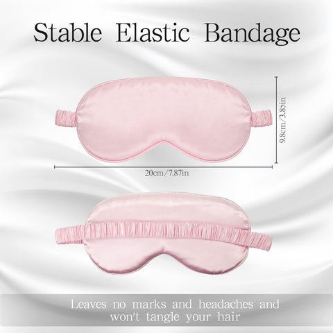 Coume Silk Sleep Mask Eye Coverings for Sleeping Smooth Soft Eye Covers Mask with Elastic Strap for Sleeping Blocking Lights Tra