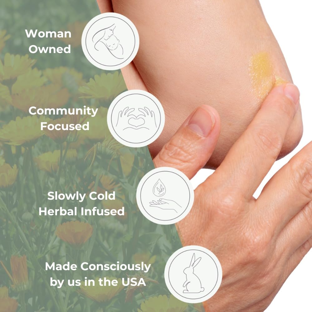 Oras Amazing Herbal Calendula Salve, Calendula Cream, Drawing Salve, Calendula Ointment, Coconut Free Salve made with Organic C