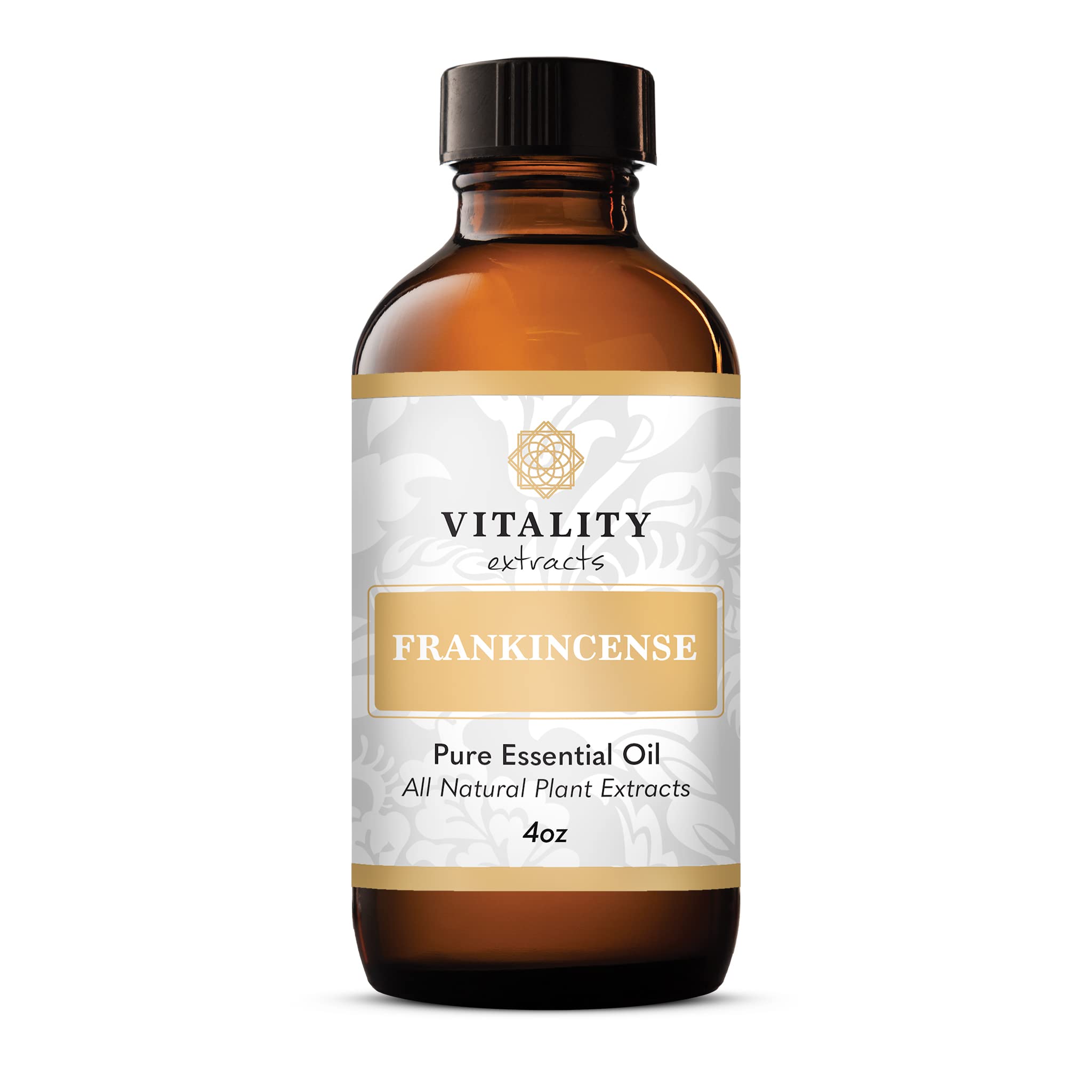 Vitality Extracts Frankincense Essential Oil - 4oz, Boswellia Serrata, Aromatherapy, Skin Care, Natural Calm, Rest & Relaxation,