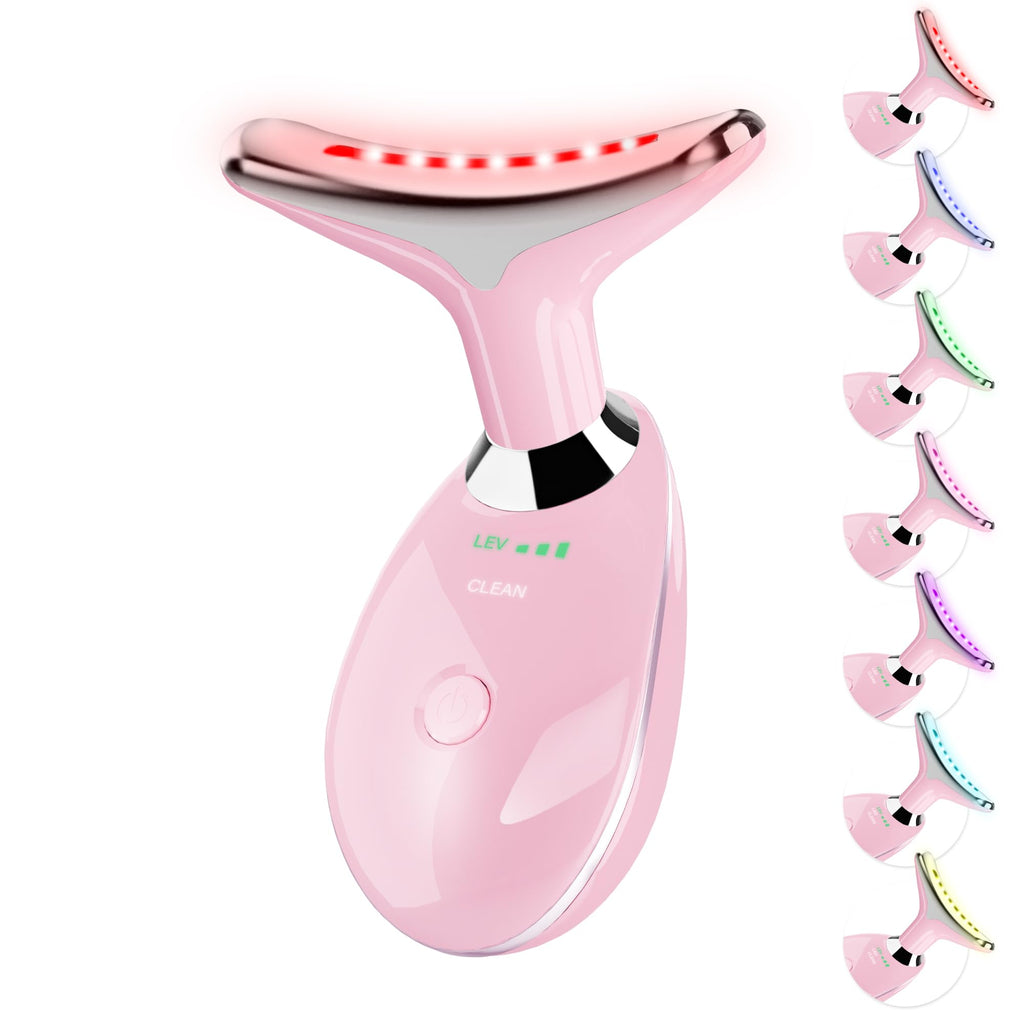 Facial Massager, Portable Face Neck Massager Wand for Skin Care(Light Pink)