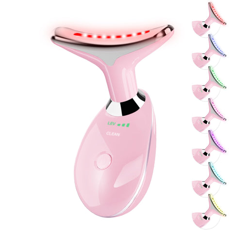 Facial Massager, Portable Face Neck Massager Wand for Skin Care(Light Pink)