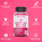Atlantis Nutrition Hormonal Balance for Women & PMS Relief Gummies - Alleviates Cramps, Bloating, Mood Swings, Hot Flashes & Nig