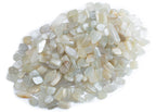 ZenQ 1 lb White Moonstone Tumbled Stone Chips Crushed Natural Crystal Quartz Pieces